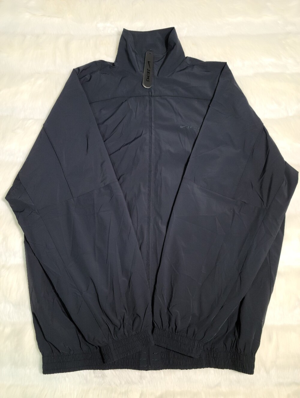 Nike SKIMS Woven Nylon Oversized Track Jacket Black Obsidian Women Small NEW